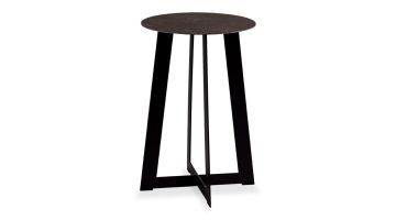 Masterlight Bijzettafel Triangle Round Dappled Oil Hoog