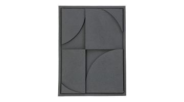 INHOUSE Wanddecoratie Plaque Polyresin Grey