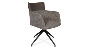 Bert Plantagie Eetkamerstoel met arm Lilac Statief