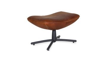 Label Poef Hidde Bruin Leder