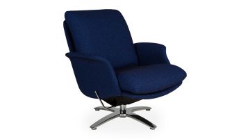 Berg Furniture Draaifauteuil Nasa laag Cobaltblauw