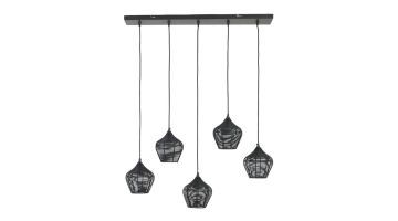 Light & Living Hanglamp Alvaro Mat Zwart 5L