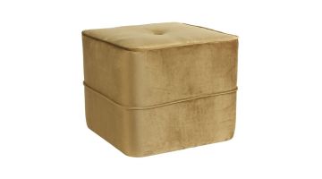 Light & Living Hocker Kiki Velvet Caramel