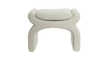 Light & Living Hocker Nafya Bouclé Licht Beige