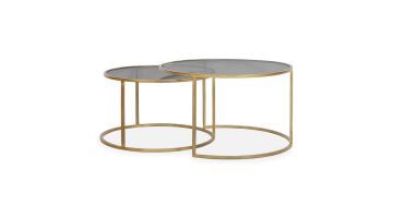 Trendhopper Salontafel Duarte goud - set van 2