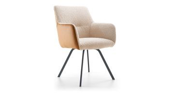 Baenks Eetkamerstoel met arm Via Del Corso - Beige & Cognac