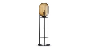 ETH Vloerlamp Glamm Zwart / Amber 136 cm