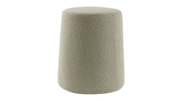 Light & Living Hocker Lauryn Bouclé Sand Hoog