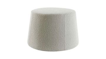 Light & Living Hocker Lauryn Bouclé Sand Laag