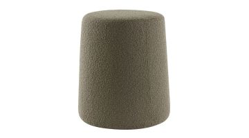 Light & Living Hocker Lauryn Bouclé Grey Brown Hoog