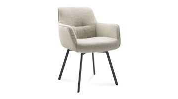 Pronto Wonen Eetkamerstoel met Arm Turelli Lichtgrijs