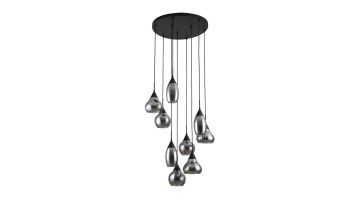 Pronto Wonen Hanglamp Lungo Smoke 9-Lichts