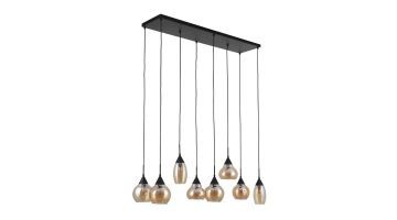 Pronto Wonen Hanglamp Lungo Amber 8-Lichts