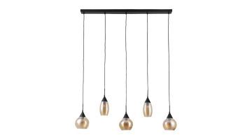 Pronto Wonen Hanglamp Lungo Amber 5-Lichts