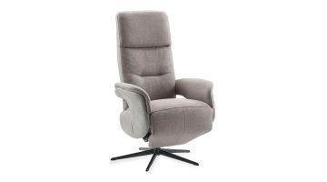 INHOUSE Relaxfauteuil Dock 5 Stof Microleder 2-Motoren Grijs L