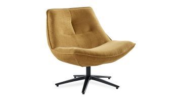 INHOUSE Draaifauteuil Monzone Okergeel Laag