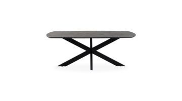 Profijt Meubel Eettafel Nocona Deens ovaal zwart 230cm