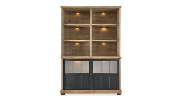 Profijt Meubel Wandkast Ladonia Old teak & black - 4 deurs