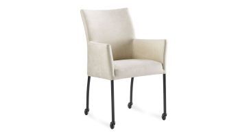 Pronto Wonen Eetkamerstoel met Arm Sessione Microleder