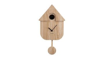 Karlsson Wandklok Modern Cuckoo Licht Hout