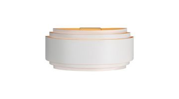 Wandlamp Sofia van Highlight in wit met gouden details, met een modern, gelaagd ontwerp.