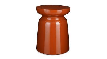 Bijzettafel Stage in glanzend oranje, ideaal voor binnen als plantentafel of decoratief object.