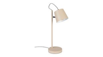 Vooraanzicht van de Buckle Head Tafellamp tegen een witte achtergrond