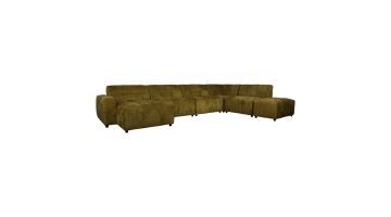 Zitcombinatie Wigston in hoekopstelling met brede armleuningen en comfortabele zitplaatsen.