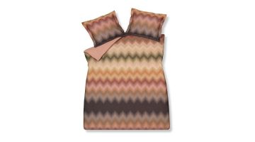 Het Blurred Lines dekbedovertrek van Vandyck heeft een speels zigzagpatroon in zachte tinten met een dynamisch, subtiel wazig effect.