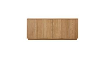 eiken WOOOD Zuma dressoir in eiken afwerking, vooraanzicht met gesloten deuren.