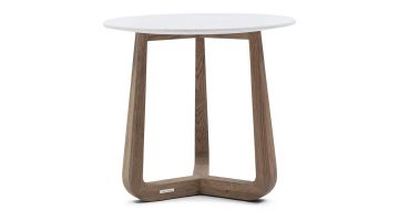 Casone bijzettafel Rivièra Maison met marmeren blad en eikenhouten onderstel