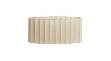 Lampekap Disli in ovale beige uitvoering met een elegante plooistructuur, passend in diverse interieurs.