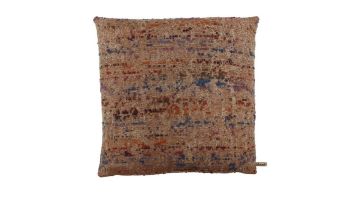 Sierkussen Safeo van Claudi in roestkleur, gemaakt van een hoogwaardige stof met een kleurrijk en levendig patroon, perfect voor een luxe uitstraling.