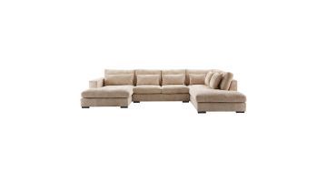 INHOUSE Comiso elementenbank rechts in beige met longchair en eilandopstelling