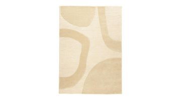 Vloerkleed Bryant van Profijt Meubel in beige met een organisch patroon, verkrijgbaar in twee maten.