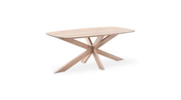 Eikenhouten Deens ovale eettafel Walden met spinpoot in warme lakafwerking