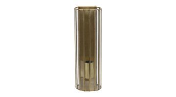 Wandlamp Light & Living in antiek brons met glazen panelen, frontaal aanzicht.