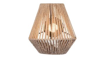 Wandlamp Lira met gewoven kap van papier en garen in natuurlijke tint.
