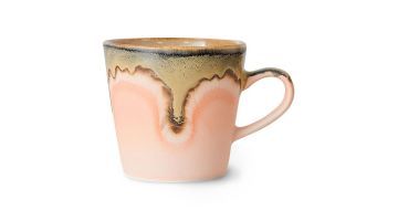 Americano mok Blossom van HKliving met roze en groene glazuurafwerking.