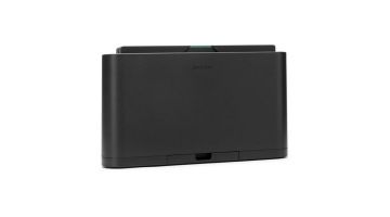 Snijplankenset Brabantia Tasty+ in zwarte houder, vooraanzicht.