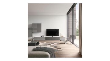 Spectral Core tv-meubel met strakke lijnen en moderne glasafwerking.