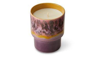 HK Living geurkaars Small Cape Town met roze-paars keramiek en glanzende afwerking, vooraanzicht.