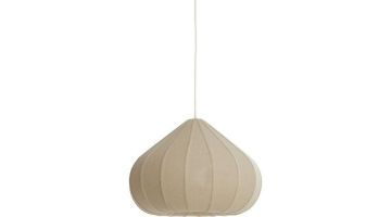 Hanglamp Zudeba Trendhopper linnen naturel, organische druppelvorm aan snoer