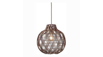 Hanglamp Mendoza Burgundy van It’s About Romi in close-up, rotan design met opengewerkt patroon.