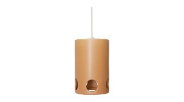 HKLiving hanglamp Ceramic Peach in keramiek met ronde openingen en matte perzikkleurige afwerking.
