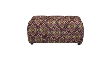 Trendhopper hocker Bold by Jill met kleurrijk patroon in bordeaux, roze en geel tinten.