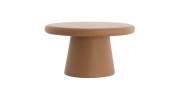 ronde salontafel Light & Living Kulona 38x70 cm in terra kleur met breed blad en taps toelopende voet op witte achtergrond