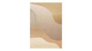 Vloerkleed Sahara Shell 160x230 cm met organisch lijnenspel in zandkleurige tinten