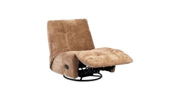 Relaxfauteuil Chill met verstelbare rugleuning en voetgedeelte in stof