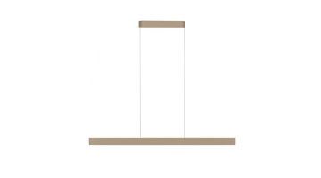 Moderne lineaire hanglamp Q-Stretto in brons met slank design en minimalistische uitstraling